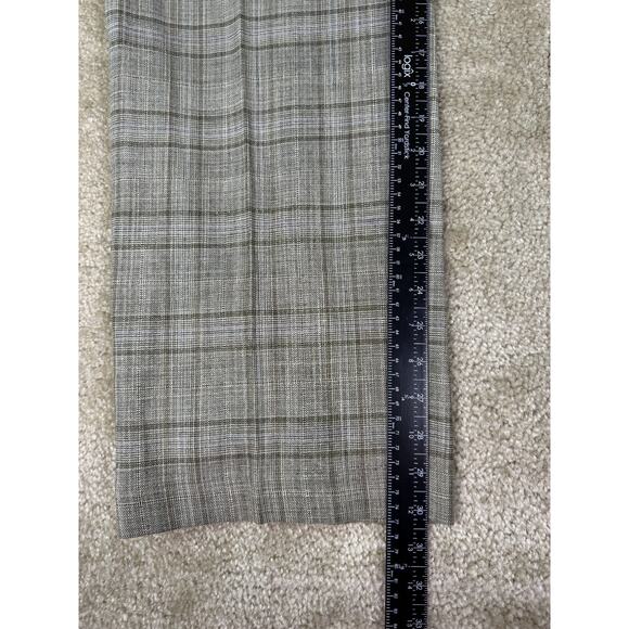 Talbots Trousers Wool Blend Plaid Lined Size 14 Stretch Straight Wide C216 - Picture 11 of 13